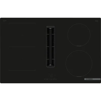Bosch Piano cottura a induzione con cappa aspirante PVS811B16E finitura nero da 80 cm - Serie 4