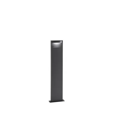 Paletto per esterni antracite in alluminio, LED 8W, luce calda, 13.7x70cm