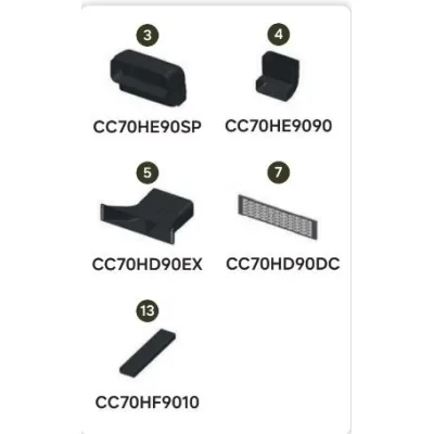 Samsung: Kit di installazione filtrante F-CC70HFZMH1C per piano con cappa integrata
