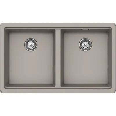 Schock Lavello due vasche BROOKLYN N200 BYKN200A42 finitura grigio tortora da 75x45.6 cm