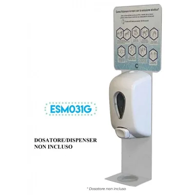 PIASTRA A MURO PER DISPENSER GEL IGIENIZZANTE MANI
