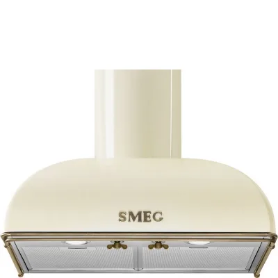 Smeg Cappa aspirante decorativa a muro KS59POE2 finitura panna da 60 cm