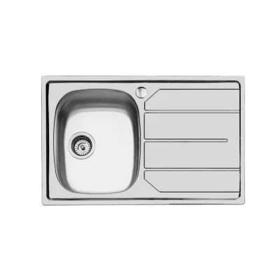 Foster Lavello una vasca con gocciolatorio a destra 1179 062 finitura acciaio inox da 79x50 cm - IN PROMOZIONE FINO AL 30/06