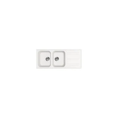 Smeg Lavello due vasche con gocciolatoio LZ116B finitura bianco da 116 cm