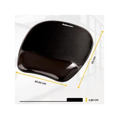 FELLOWES LEONARDI MOUSEPAD GELCRYSTALS SUPP POLSO NER 9112101