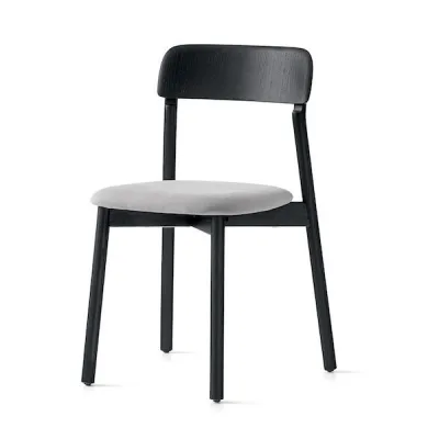Calligaris OUTLET Sedia Lina CS2030 in frassino P15L nero opaco