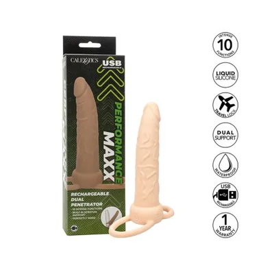 Guaina Pene Vibrante CalExotics Performance Maxx Dual Penetrator USB 14 cm