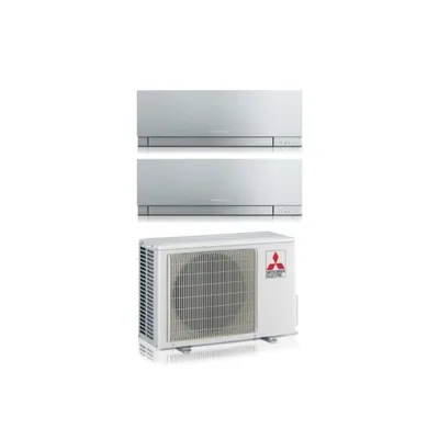 Climatizzatore Condizionatore MITSUBISHI ELECTRIC Dual Split 7+9 serie KIRIGAMINE ZEN SILVER MSZ-EF Inverter con MXZ-2F53VF WI-FI INTEGRATO R-32 7000+9000 A+++/A++