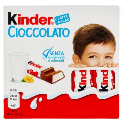 Kinder Cioccolato 4 x 12,5 g Il gusto unico del latte e del cacao amato da grandi e piccini