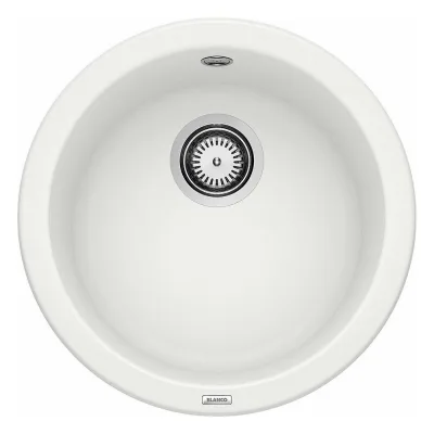 Blanco Lavello rotondo una vasca BLANCORONDO 1511621 finitura bianco da Ø45 cm - Sopratop