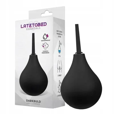 LATETOBED Darkbuld Doccia Anale Clistere Igiene Intima Nero Waterproof 14 cm