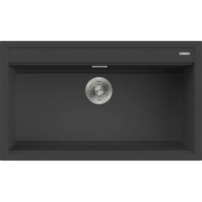 Elleci Lavello una vasca BEST 360 LGB36059 finitura composito G59 antracite da 86x51 cm
