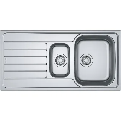 Franke: Lavello una vasca con vaschetta e gocciolatoio a sinistra Spark Incasso SKX 651 101.0716.615 finitura inox da 100x50 cm