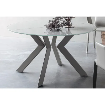 Sedit Tavolo rotondo allungabile Zoe Round con struttura in metallo e piano a scelta - IN PROMOZIONE FINO AL 6/07