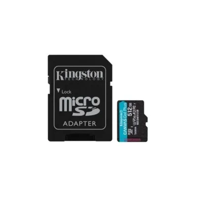 Scheda Memoria SDXC Kingston Canvas Go Plus da 512 GB UHS-I U3 V30 Classe 10 200 MB/s con adattatore SDCG4/512GB