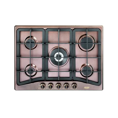 De Longhi Piano cottura a gas ROF 57 PRO finitura ramato da 68 cm