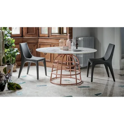 Bonaldo Sedia Tip Toe con gambe in metallo e seduta a scelta