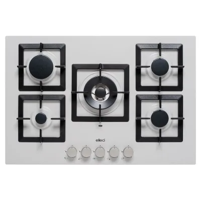 Elleci Piano cottura a gas PLANO 75 PMSP75179CS finitura M79 alluminio da 75 cm