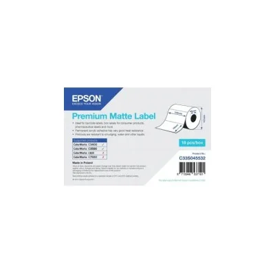 Rotolo Etichette Rettangolari Originali Epson Premium Matte Lab 102x76 mm 440 unità per rotolo C33S045532