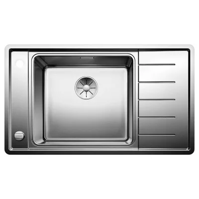 PRONTA CONSEGNA - Blanco | Lavello una vasca con gocciolatoio dx ANDANO XL 6 S-IF Compact 1521014 in acciaio inox da 86x50 cm - Sopratop/Filotop