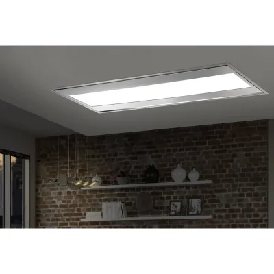 Airone Cappa a soffitto Raffaello con cornice acciaio AISI 430 da 120 cm - Senza motore