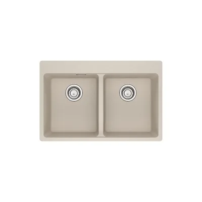 PRONTA CONSEGNA - Franke: Lavello due vasche Vasche Sopratop Centro MRG 620-34-34 FTL 114.0661.695 finitura fragranite sahara da 76x50 cm