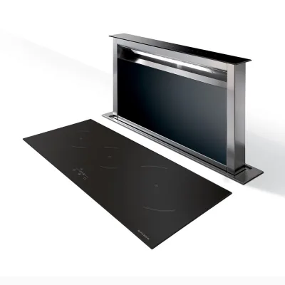 PRONTA CONSEGNA - Faber Cappa da piano downdraft FABULA PLUS EVO+ BK A60 340.0582.936 finitura acciaio inox e vetro nero da 60 cm