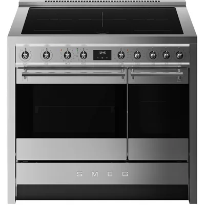 Smeg Cucina A10I002PTX con doppio forno e piano cottura induzione finitura acciaio inox da 100x60 cm
