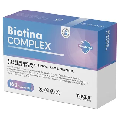 T-rex integratori biotina complex 160 compresse da 100 mg
