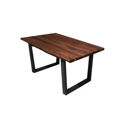 TavoloBello Tavolo fisso Nervi con struttura in metallo e piano in legno da 140x90 cm - Con 2 allunghe optional - VOUCHER EXTRA 19% NEL CARRELLO