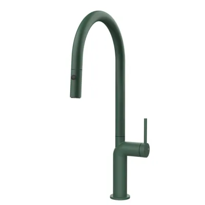 Gessi Miscelatore monocomando con doccetta estraibile Stelo Collection 60303 276 finitura Matte Agave - IN PROMOZIONE FINO AL 6/07