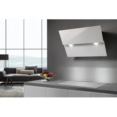 Airone Cappa a parete Vivaldi finitura vetro bianco da 80 cm