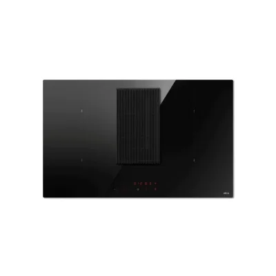Elica: Piano cottura a induzione con cappa NIKOLATESLA PRIME S+ BL/A/83 PRF0182325 in vetro nero/alluminio ghisa da 83 cm