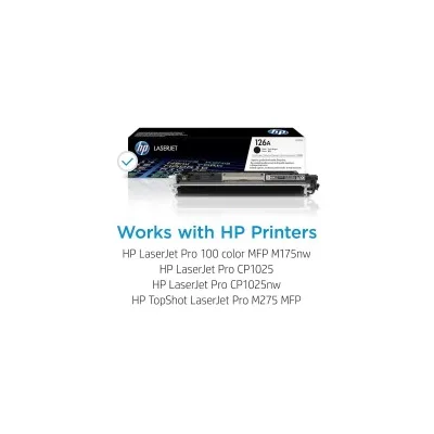 TONER ORIGINALE HP COLOR LASERJET CP1025 PRO100 M175 CE310A 126A NERO