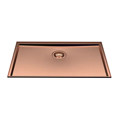Foster Lavello una vasca 5557 248 finitura acciaio PVD copper da 75.6x44.6 cm