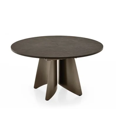 Connubia Tavolo rotondo allungabile Orion CB4865-D 140 con struttura in metallo e piano a scelta da 140(190)x140 cm - IN PROMOZIONE FINO ALL' 11/07