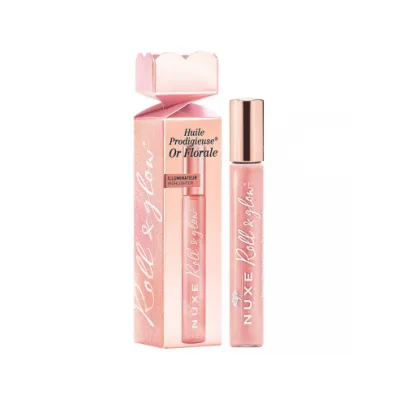 NUXE CRACKER HUILE PRODIGIEUSE OR FLORALE ROLL&GLOW 8 ML