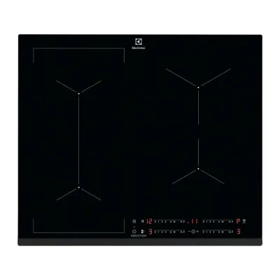 PRONTA CONSEGNA - Electrolux | Piano cottura a induzione Bridge EIL63443 in vetroceramica nero da 59 cm