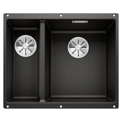 Blanco | Lavello una vasca DX con vaschetta SUBLINE 340/160-U 1525986 finitura nero da 55.5x46 cm - Sottotop