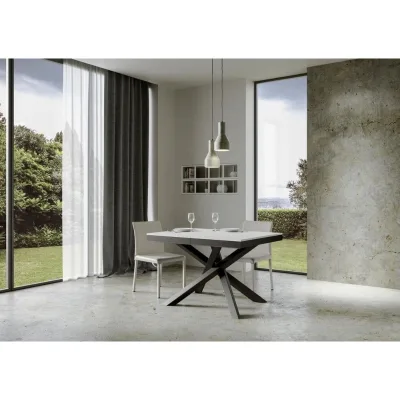Itamoby Tavolo allungabile Volantis Evolution in nobilitato e talaio in ferro antracite da 120(224)x90 cm