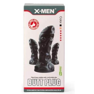 X-MEN Monster Plug 1 S Butt Plug Anale Nero 19,8 cm Ø 6 cm con Ventosa 570 gr