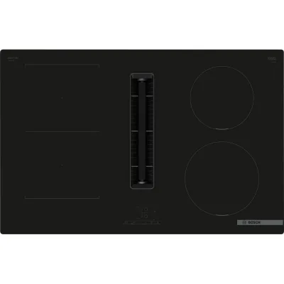 PRONTA CONSEGNA - Bosch Piano cottura a induzione con cappa aspirante PVS811B16E finitura nero da 80 cm - Serie 4