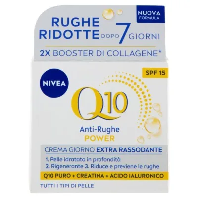 Nivea Q10 Anti-Rughe Power Crema Giorno Extra Rassodante SPF 15 Pelle Più Soda e Giovane