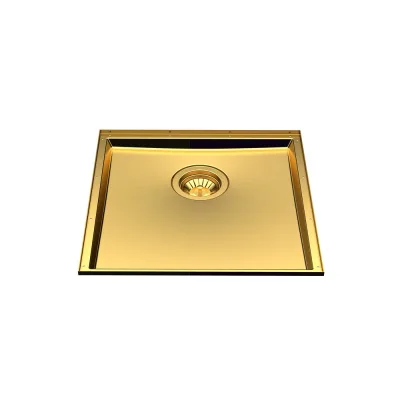 Foster Lavello una vasca 5554 249 finitura acciaio PVD gold da 44.6x44.6 cm