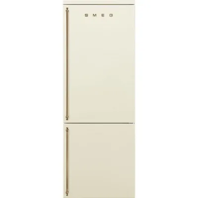 Smeg Frigorifero combinato a libera installazione con cerniera a destra FA8005RPO6 finitura panna da 70 cm