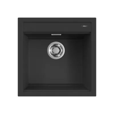 Elleci Lavello una vasca BEST 104 LGB10440 finitura composito G40 nero da 51x51 cm