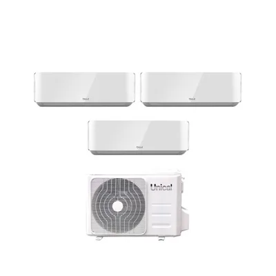 Climatizzatore Condizionatore Unical Trial Split Inverter serie AIR CRISTAL 10+10+10 con KMX4 36HE R-32 Wi-Fi Optional 10000+100
