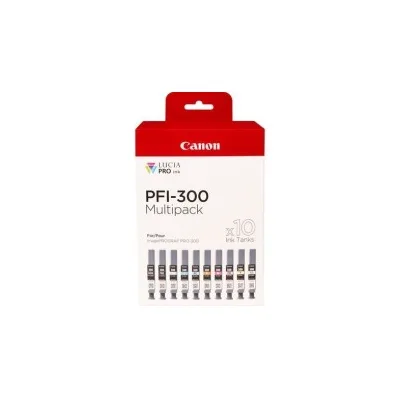 MULTIPACK 10 CARTUCCIA ORIGINALE CANON 4192C008 PFI300 PFI-300 IMAGEPROGRAF PRO-300