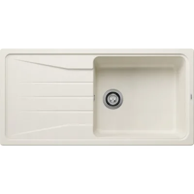 Blanco | Lavello una vasca con gocciolatoio SONA XL 6 S 1527158 finitura soft white da 100x50 cm - Sopratop