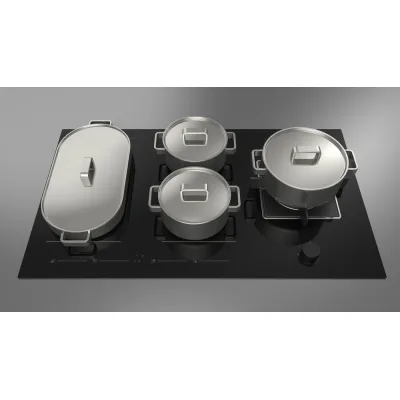 Fulgor Piano cottura ibrido induzione/gas FCHH 905 ID TS G WDK BK in vetroceramica nero da 90 cm